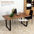 thumbnail image 4 of HOMCOM Dining Table with Wave-edged Tabletop and Steel Legs Kitchen Table, 4 of 10