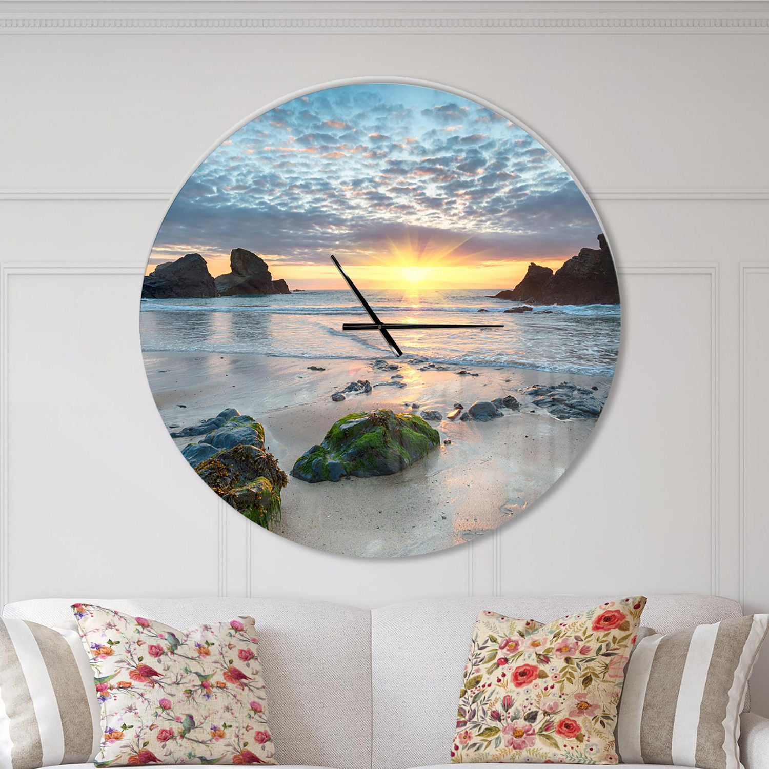 Designart Belle baie de Porthcothan horloge murale