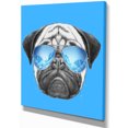 thumbnail image 2 of Pug Dog with Mirror Sunglasses - Animal Canvas Art Print, 2 of 3