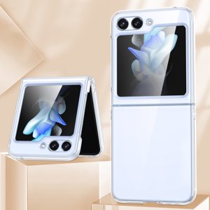 Pour Samsung z flip 4 5 couverture du téléphone cellulaire transparent clair PC protéger le boîtier de téléphone dur pour samsung z flip 6