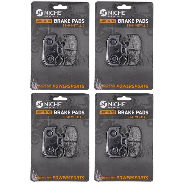 Niche Rear Brake Pad Set for Yamaha YZ125 Semi-Metallic Motorcycle 4 Pack 519-KPA2384D