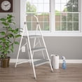thumbnail image 4 of COSCO 2 step Connection Folding Step Stool with Large Resin Steps, Max Reach 8ft 1in (White and Gray, Steel with Resin Steps), 4 of 7