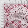 thumbnail image 2 of oneOone Georgette Viscose Pink Fabric Asian Japanese Pattern Craft Projects Decor Fabric Printed By The Yard 42 Inch Wide, 2 of 4
