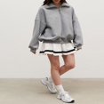 thumbnail image 2 of Women’s Quarter Zip Sweatshirts Long Sleeve Oversized Pullover Tops, 2 of 9