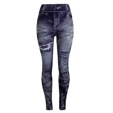 TIMIFIS Leggings for Women Workout Leggings for Women Women's Jeans Bottom Pants Coloured Hip-up Super Bomb Slim Nine-minute Pants