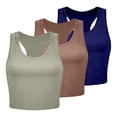thumbnail image 1 of HBFAGFB Lightweight Tank Tops Womens 3 Piece Seamless Workout Shirts Simple Undershirt Watermelon Red Size XXL, 1 of 3