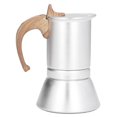 thumbnail image 1 of Moka Stove Coffee Maker, Hand Made Silver Moka Pot  For Travel 150ml, 1 of 8