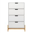 thumbnail image 4 of 4 Drawer Scandi-Minimalist Solid Wood Chest Dresser - White, 4 of 6