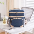 thumbnail image 1 of Lunch Bag Kid Lunch Bag Insulated, Collapsible Lunch Bag Insulated, Large Capacity Lunch Bag for Men, Womens Lunch Bags for Work Insulated, Navy, 1 of 6