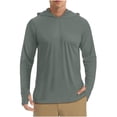 thumbnail image 1 of QIPOPIQ Chandails à Capuchon UPF 50+ pour Hommes Maillot Dermoprotecteur Manches Longues Protection Solaire SPF Chandail de Natation UV pour Course Randonnée Pêche Liquidation, 1 of 2