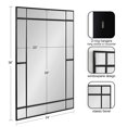 thumbnail image 2 of Kate and Laurel Westgate Transitional Windowpane Rectangle Wall Mirror, 24 x 36, Black, Sophisticated Decorative Window Rectangular Framed Mirror for Wall Decor with Slight Bevel, 2 of 8