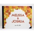 thumbnail image 3 of Darling Souvenir Multicolor Autumn Leaves Printed Wedding Guest Book Hardbound Cover Sign In Book Registry Scrapbook-9 x 12 Inches, 3 of 5