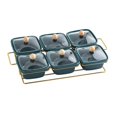 thumbnail image 1 of fastboy Snacks Platter Tray w/ Lid Serving Storage Snacks Appetizers Nuts Easy Bowl Green Set 6, 1 of 6