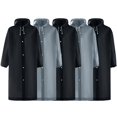 thumbnail image 1 of Weiqiqre Imperméables pour Hommes Ponchos de Pluie pour Adultes Imperméables Portatifs Réutilisables Lot de 5 avec Capuchon à Cordon Restez au Sec avec Style, 1 of 8