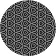 thumbnail image 1 of Ahgly Company Tapis de Zone Rond Gris Transitionnel pour Intérieur Lavable à la Machine, 4 Pieds Rond, 1 of 7