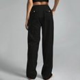 thumbnail image 5 of Timegard Womens Pants Plus Size Cotton Linen Straight Leg Elastic Waisted Drawstring Lounge Trousers, 5 of 5