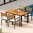 thumbnail image 2 of Costway Stackable Patio Dining Chairs Set of 6, Outdoor Chairs with Armrests & Cushions, 2 of 8