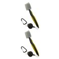 thumbnail image 1 of Redempat Stainless Steel Golf Club Brush Portable Solid Color Shoe Brushes Yellow with Lid 2Set, 1 of 6
