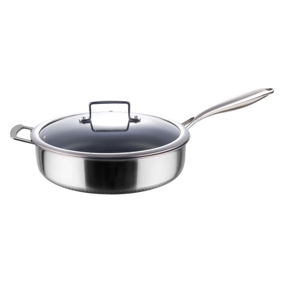 Kitchen Star Deep Saute Pan with Lid, 24cm