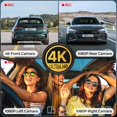 thumbnail image 2 of 4 Channel Dash Cam, 4K Front and 1080P Rear Side Cameras, 360° Full View Car Camera with GPS, 5G WiFi App, 24H Parking Mode, IR Night Vision, G-Sensor, 128GB Memory Card Included, 2 of 8