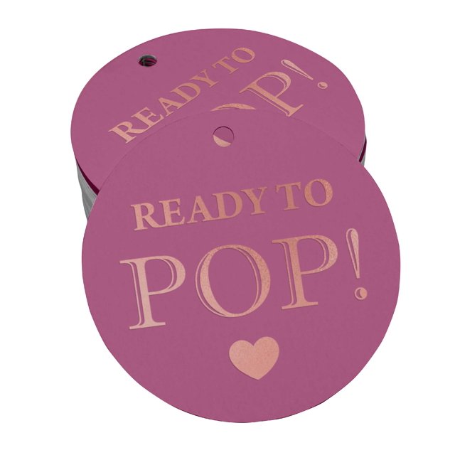 Inkdotpot Rose Gold Foil Paper Hang Tags Ready To Pop Baby Shower Favor Tags 50 Pieces