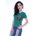 thumbnail image 2 of Moomaya T-shirt à Col Rond pour Femmes à Manches Courtes avec Poche Appliquée à Paillettes - 2D, 2 of 6