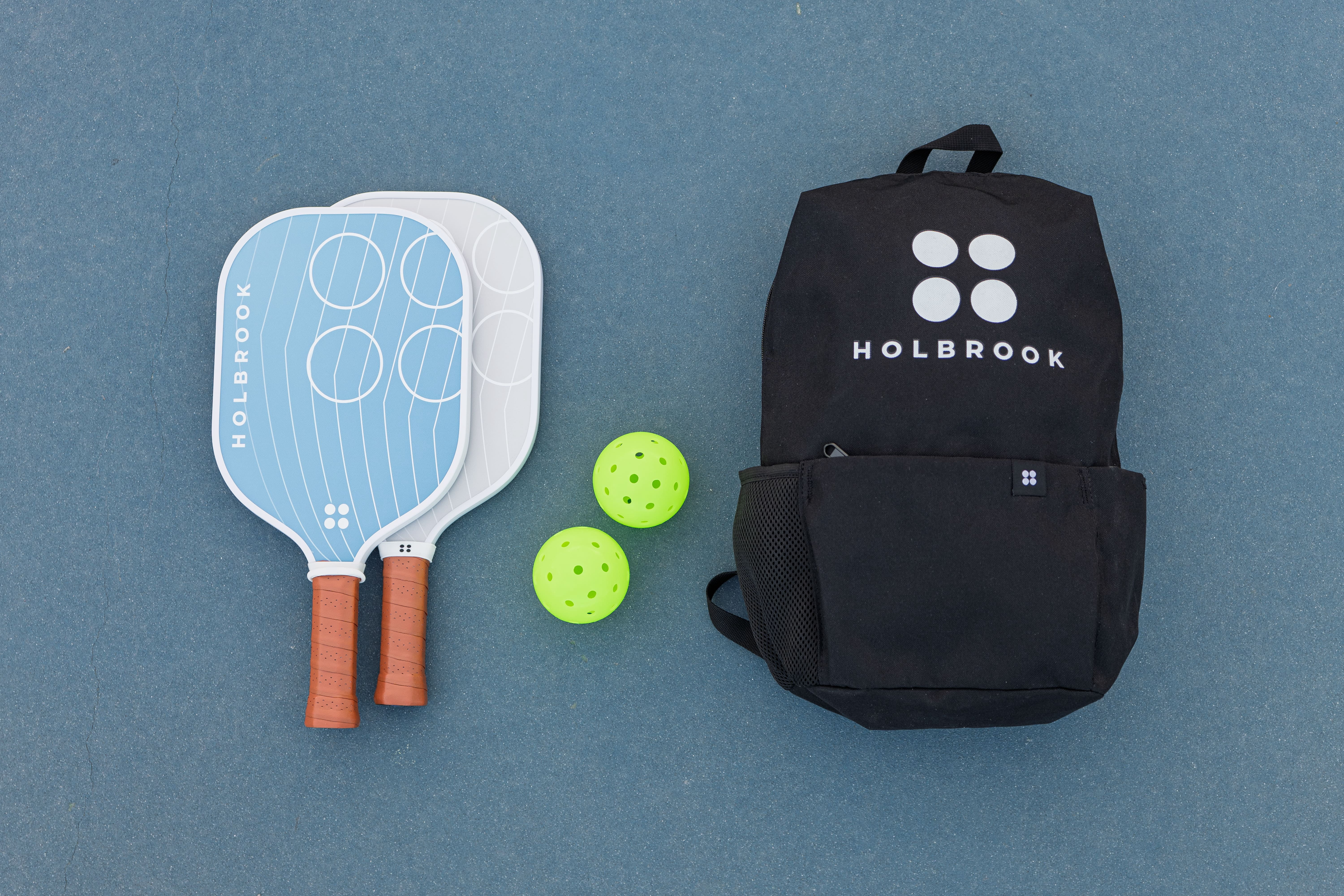 Holbrook Wave 2 Pickleball Set | Includes 2 Fiberglass Paddles, 2