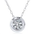 thumbnail image 1 of Collier Pendentif Diamant 14K Solitaire Real Bezel 1/6ct, 1 of 1