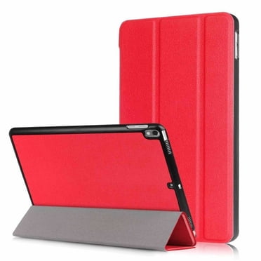 Étui iPad 10,2 Étui iPad 9e Génération, Support Mince Étui Arrière Rigide Couverture Intelligente de Protection Étui Supershield pour iPad 9e Gén 10,2 Pouces - Rouge
