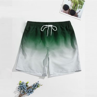 EGNMCR Mens Swim Shorts , Gradient Swimming Trunks Men's Adult Boxer Shorts Swimming Casual Beach Pants, Fathers Day Gifts