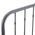 thumbnail image 3 of Modway Lennon Modern Farmhouse Metal Adjustable Headboard, Queen, Gray, 3 of 7