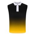 thumbnail image 3 of Plebaso Tank Tops for Men Casual Quarter Zip Collared Tee Shirts Sleeveless Gradient Color Fashion Shirts, 3 of 4