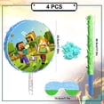 thumbnail image 3 of Minecraft Party Supplies, 4Pcs Minecraft Pinata Set - Large Minecraft Pinata, Minecraft Pinata Eye Mask and Minecraft Pinata Stick for Minecraft Party Decorations, 3 of 6
