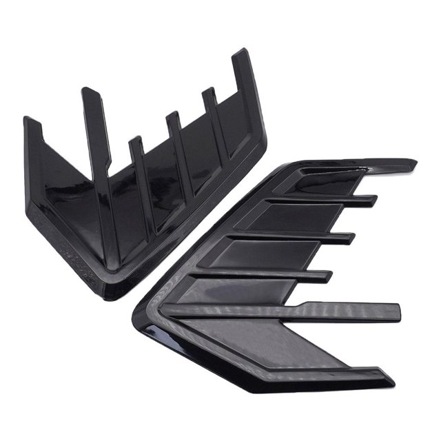 Miulika 2x Car Side Air Flow Fenders Sticker 3D Stickers Auto External Accessories Fit Black