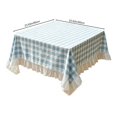 thumbnail image 3 of Dvkptbk Nappe à Carreaux Blanche Transparente à Volants Imperméable Housse de Table à Manger, 3 of 7