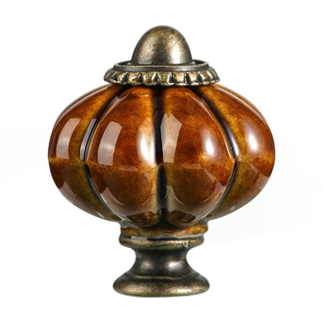 Decodeary Practical Pumpkin Kitchen Handles For Cabinets And Drawers Not Easy To Rust Coffee color