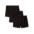 thumbnail image 1 of Hanes Girls Jersey Short 3-Pack, XS, Black, 1 of 3