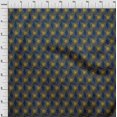 thumbnail image 3 of oneOone Silk Tabby Fabric Floral Block Printed Fabric 1 Yard 42 Inch Wide, 3 of 4