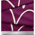 thumbnail image 3 of Soimoi Pink Poly Georgette Fabric Curve Hand Drawn Printed Craft Fabric by the Yard 52 Inch Wide, 3 of 3