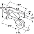 thumbnail image 2 of Prime-Line Products B 641 Screen Door Roller Assembly, 1-Inch Nylon Wheel, Adjustable, 2 of 2