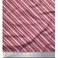 thumbnail image 1 of Soimoi Moss Georgette Fabric Diagonal Stripe Print Sewing Fabric Yard 42 Inch Wide, 1 of 5