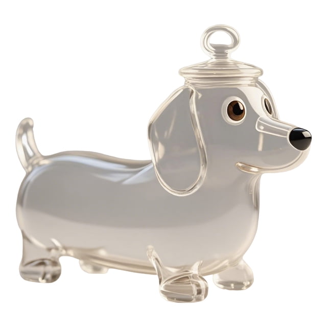 Hearth & Gear Handmade Glass Dog Jar Glass Jar With Lid Airtight Cat And Dog Food Storage Container Storage for Kitchen Containers for Food Glass Food Clips Pantry for Organizing Side of Fridge