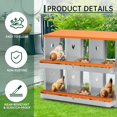 thumbnail image 1 of BeesClover Chicken Nesting Box Large Vented Hole, Metal Egg Laying Boxes with 3/4 Compartments Chicken Egg Box for Egg Collection, 1 of 6