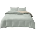thumbnail image 2 of 4 Piece Bedding Set | Duvet Cover, Fitted Sheet & Pillowcases | Reversible Design for Student Dorm, Guest Room & Home | Soft Washed Polyester Microfiber | Twin, Full & Queen Sizes, 2 of 6