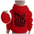 thumbnail image 1 of FAOWME Sweat à Capuche pour Filles Manches Longues Chandail en Molleton Graphique Mignon pour Enfants Rouge 3-4 Ans, 1 of 5