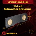 thumbnail image 3 of QPower Double sous-Boîtier de 12 Pouces pour Chevy Silverado et GMC Sierra XCab Classic 1996-2006, 3 of 12