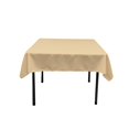 thumbnail image 2 of LA Linen TCpop52x52-KhakiP03 Polyester Poplin Square Tablecloth, Khaki - 52 x 52 in., 2 of 4