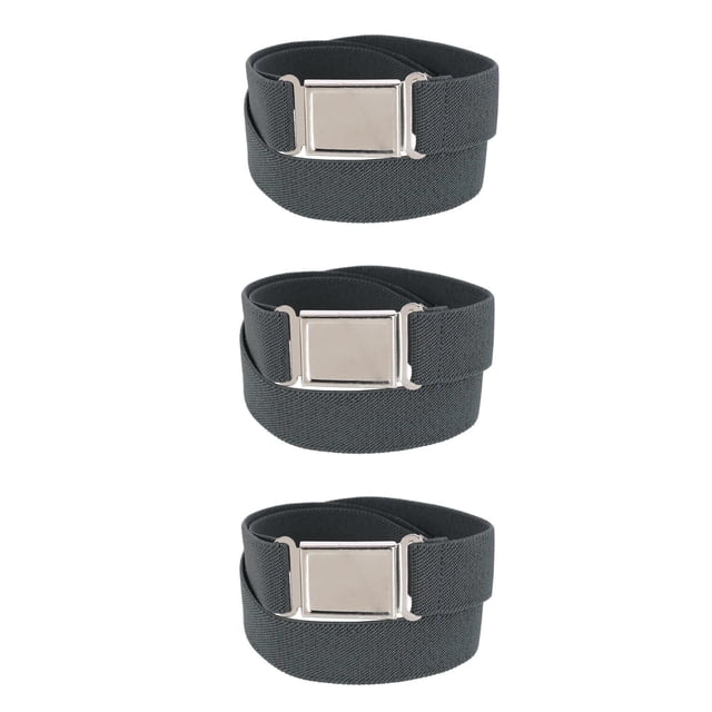CTM® Kids' Adjustable Elastic Belt with Magnetic Buckle (Pack of 3)