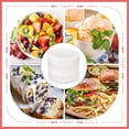 thumbnail image 4 of CNKOO 50 Pack Small Paper Plates 4 Inch Disposable Paper Plates Heavy Duty Uncoated White Plate Round Dessert Plate Bulk Cake Appetizer Dinner Tableware for Holiday Wedding Graduation Par, 4 of 5