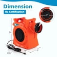 thumbnail image 2 of Costway Souffleur d'Air 2 HP/1500 W Gonflable Commercial à Ressort pour Glissade d'Eau, 2 of 9